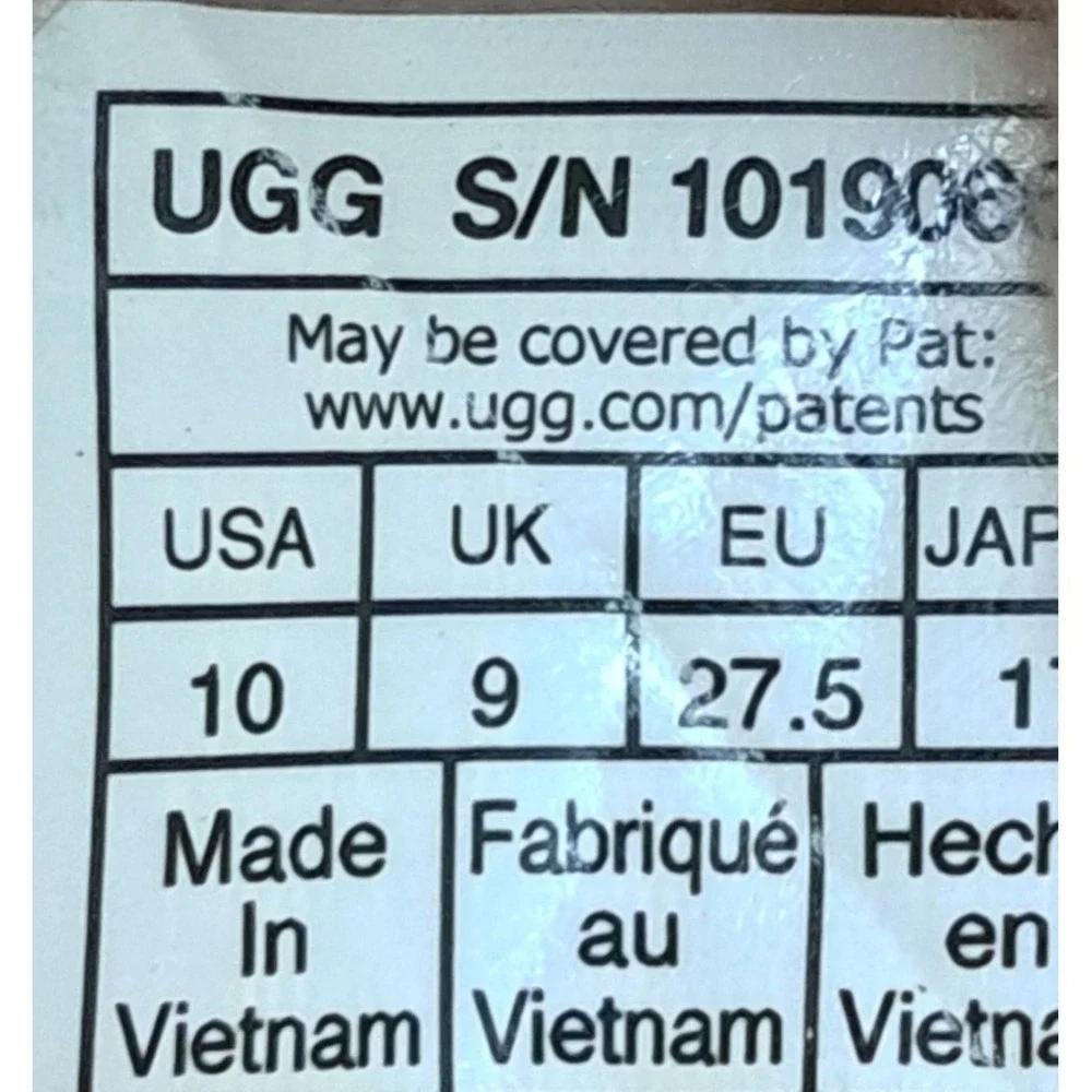 UGG Tazz Slippers Chestnut Toddler Kids Size 10 Brown Suede Shoes Platform